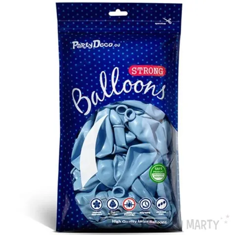 balony metallic blekitne 9 strong 10 szt