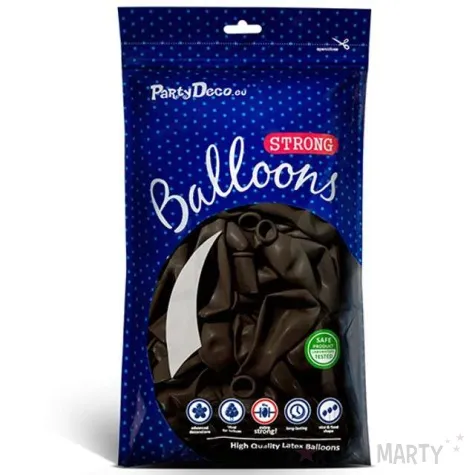 balony metallic brazowe 12 strong 50 szt