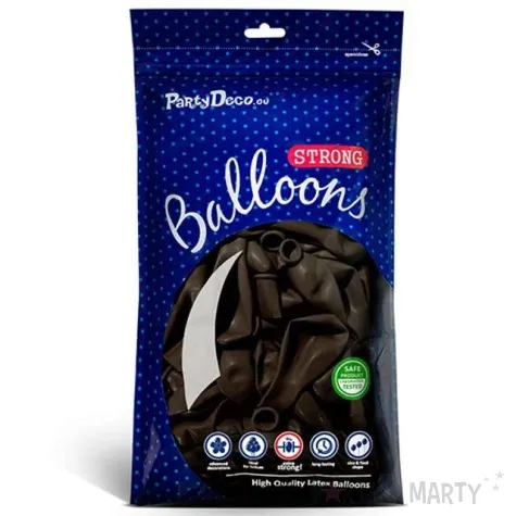 balony metallic brazowe 9 strong 50 szt