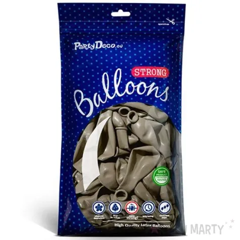 balony metallic brazowe jasne 10 strong 50 szt