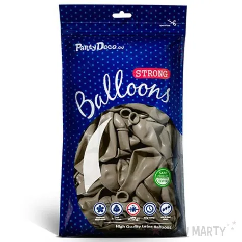 balony metallic brazowe jasne 5 strong 100 szt