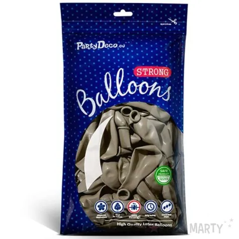 balony metallic brazowe jasne 9 strong 50 szt