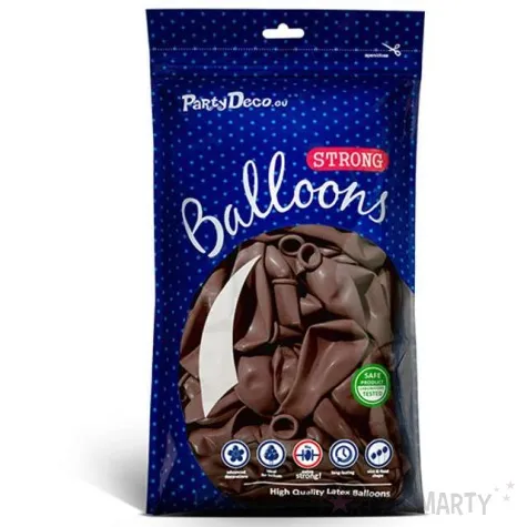 balony metallic brazowe kawowe 10 strong 100 szt
