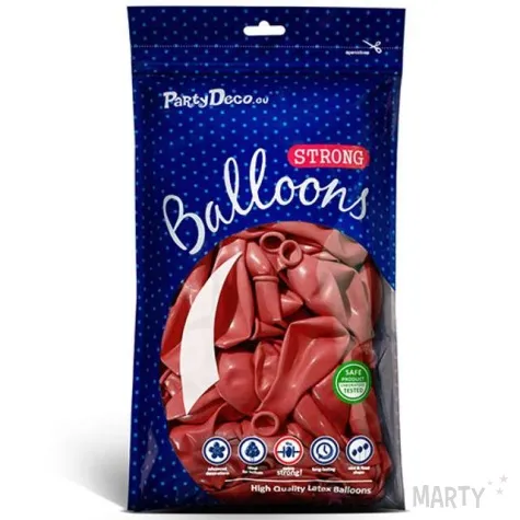 balony metallic czerwone 12 strong 100 szt