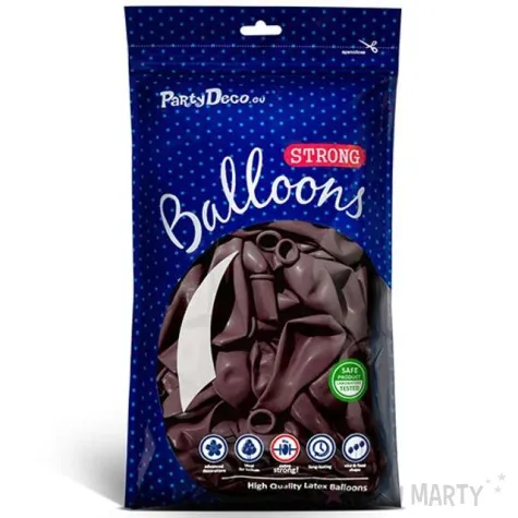 balony metallic kasztanowy 10 strong 20 szt