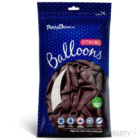 balony metallic kasztanowy 12 strong 100 szt