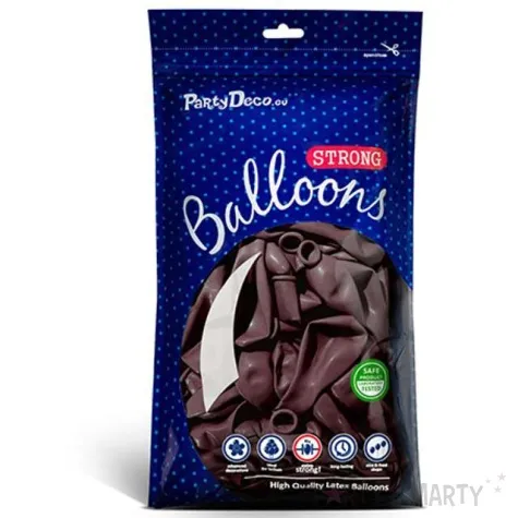 balony metallic kasztanowy 5 strong 100 szt