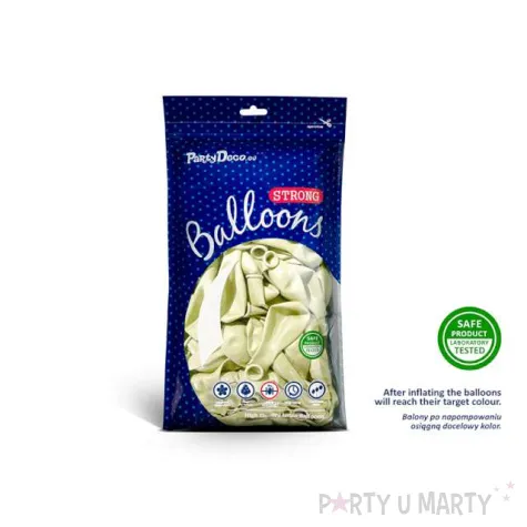 balony metallic kremowe 10 strong 100 szt
