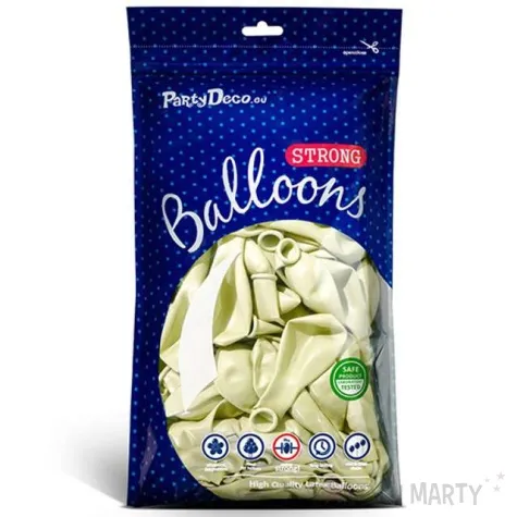 balony metallic kremowe 12 strong 20 szt