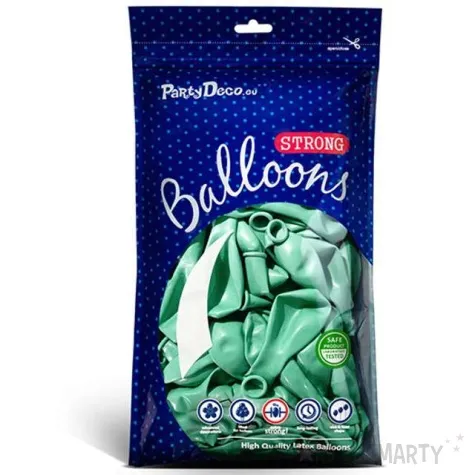 balony metallic mietowe 9 strong 10 szt