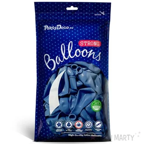 balony metallic niebieskie ciemne 10 strong 10 szt