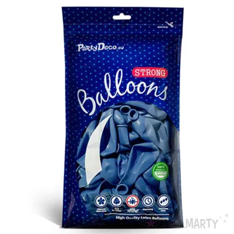 balony metallic niebieskie ciemne 5 strong 100 szt