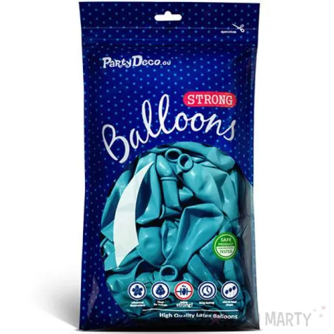 balony metallic niebieskie morskie 12 strong 50 szt