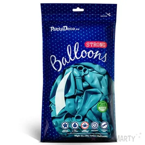 balony metallic niebieskie morskie 5 strong 100 szt