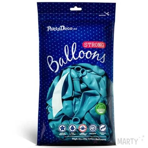 balony metallic niebieskie morskie 9 strong 10 szt