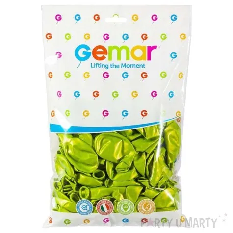 balony metallic pistacjowe gemar 12 100 szt