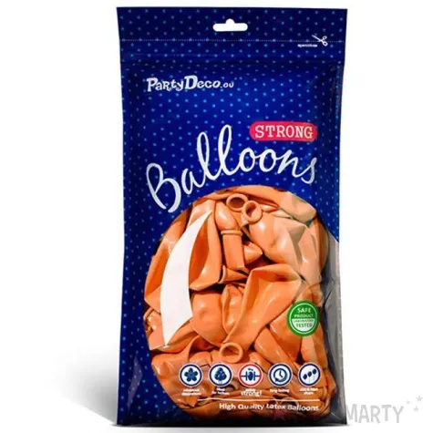 balony metallic pomaranczowe 9 strong 100 szt