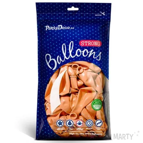 balony metallic pomaranczowe jasne 10 strong 20 szt