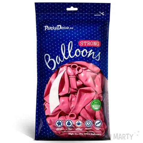 balony metallic rozowe 10 strong 100 szt
