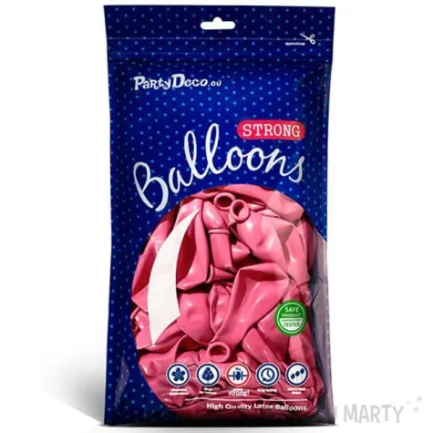 balony metallic rozowe 12 strong 20 szt