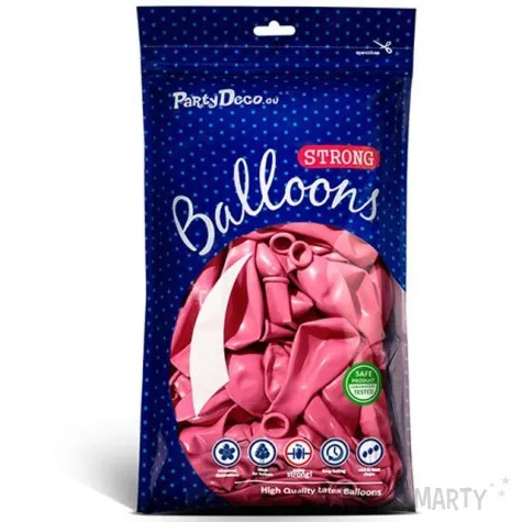 balony metallic rozowe 9 strong 50 szt