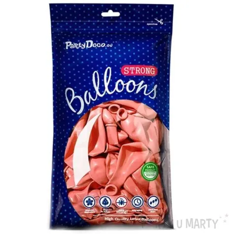 balony metallic rozowe zloto 10 strong 50 szt