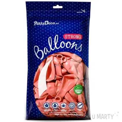 balony metallic rozowe zloto 12 strong 10 szt