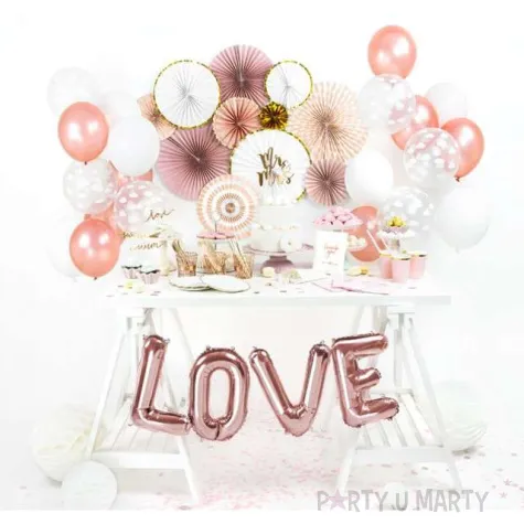 balony metallic rozowe zloto 12 strong 10 szt