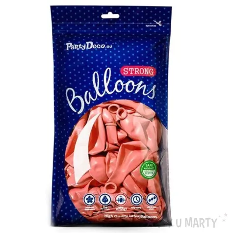 balony metallic rozowe zloto 12 strong 100 szt
