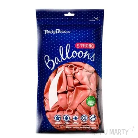 balony metallic rozowe zloto 5 strong 100 szt