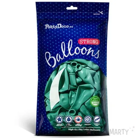 balony metallic zielone ciemne 9 strong 100 szt