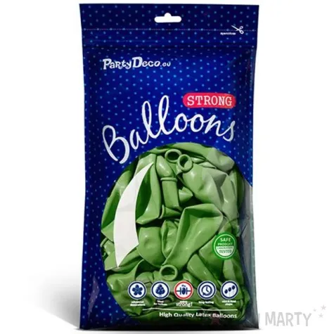 balony metallic zielone jabluszko 10 strong 10 szt