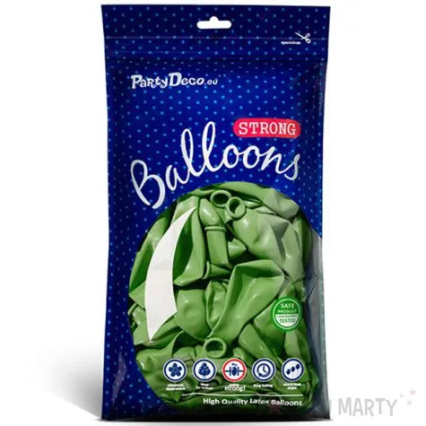 balony metallic zielone jabluszko 10 strong 100 szt