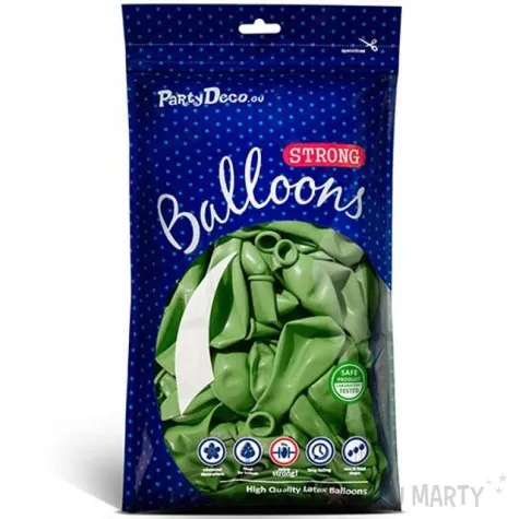 balony metallic zielone jabluszko 12 strong 10 szt