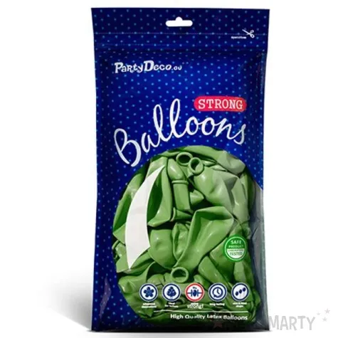 balony metallic zielone jabluszko 5 strong 100 szt