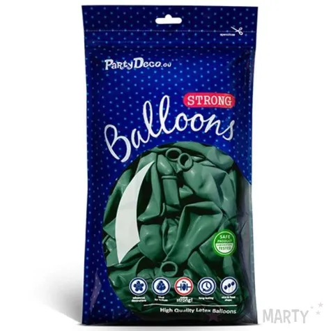 balony metallic zielony butelkowy 10 strong 100 szt