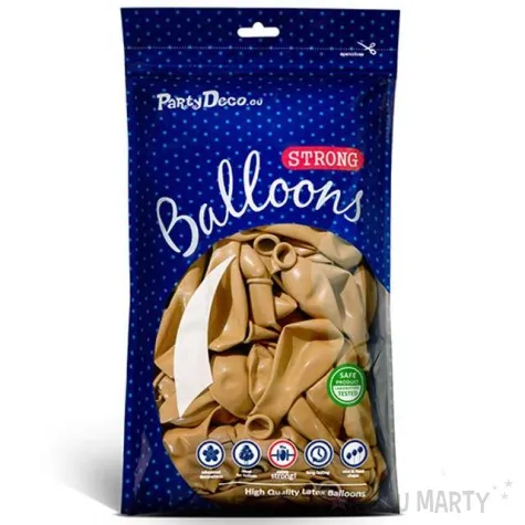 balony metallic zlote 10 strong 100 szt