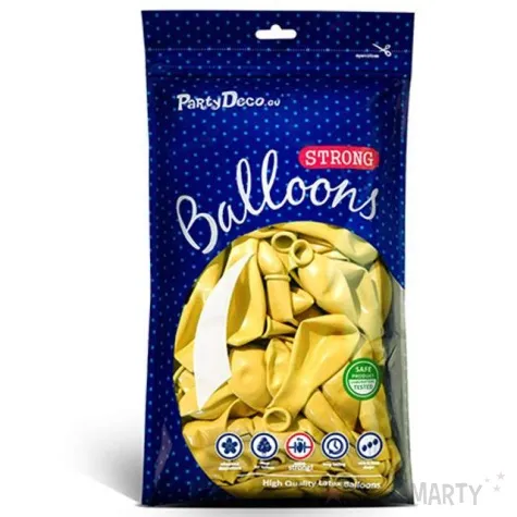 balony metallic zolte cytrynowe 5 strong 100 szt