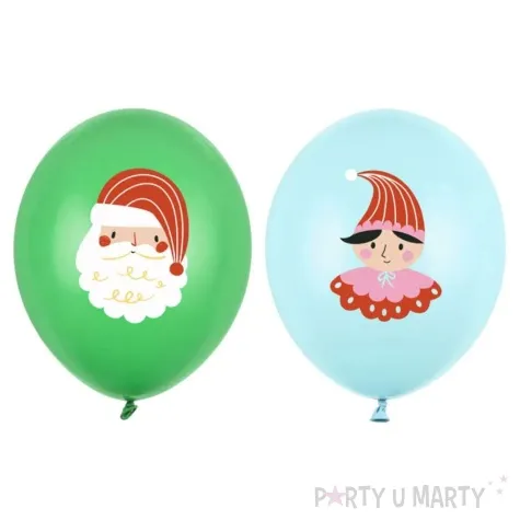balony mikolaj i elfy partydeco 12 50 szt