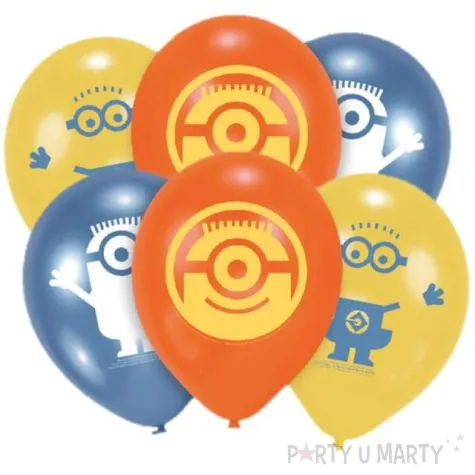 balony minionki pastel mix amscan 9 6 szt