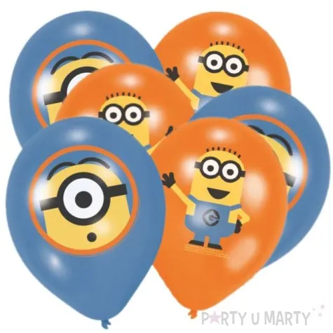 balony minionki pastel mix amscan 9 6 szt