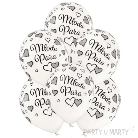 balony mloda para bialy metalik belbal 12 6 szt