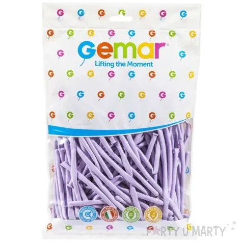 balony modeliny 140 liliowy gemar 100 szt