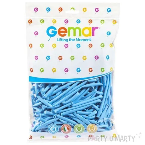 balony modeliny 140 niebieski jasny gemar 100 szt