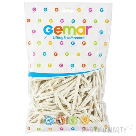 balony modeliny 160 biale gemar 100 szt