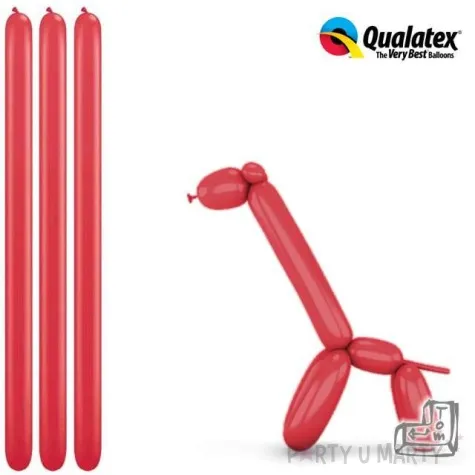 balony modeliny 260 czerwony qualatex 100 szt