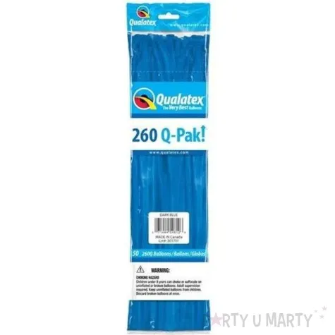 balony modeliny 260 niebieski ciemny qualatex 50 szt