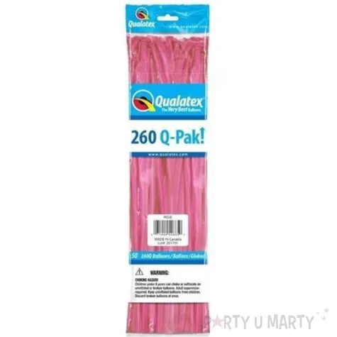 balony modeliny 260 rozowy qualatex 50 szt