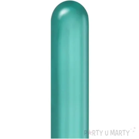 balony modeliny 260 zielony chrom qualatex 100 szt
