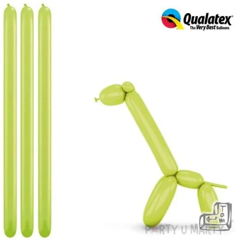 balony modeliny 260 zielony jasny qualatex 100 szt